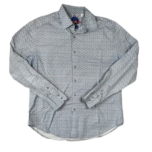 Robert Graham Button Down Shirt Size Medium Classic Fit Amberley Geometric - Picture 1 of 6